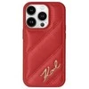 Dėklas Apple iPhone 15 Pro Max Karl Lagerfeld Diagonal Quilted Script (KLHCP15XPQDSMGR) raudona