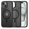 Apple iPhone 15 Tech-Protect Magmat „2” MagSafe Matte dėklas telefonui juodos spalvos