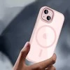 Apple iPhone 15 Tech-Protect Magmat MagSafe dėklas telefonui skaidrusne dėklas telefonui rožinės spalvos