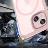 Apple iPhone 15 Tech-Protect Magmat MagSafe dėklas telefonui skaidrusne dėklas telefonui rožinės spalvos
