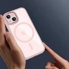 Apple iPhone 15 Tech-Protect Magmat MagSafe dėklas telefonui skaidrusne dėklas telefonui rožinės spalvos
