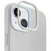 UNIQ dėklas Lino Hue Apple iPhone 15 / 14 / 13 6.1″ Magclick Charging chalk pilkos spalvos