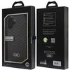 Apple iPhone 16 Audi IML Stitching Pattern MagSafe (AU-IMLMIP16-Q5/D3-BK) dėklas telefonui juodos spalvos