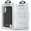Karl Lagerfeld KLHMP16SPGMSRPK Apple iPhone 16 6.1″ juodos spalvos kietas dėklas FW Metal Plate MagSafe