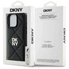 Dėklas DKNY DKHCP16LPQDSLK Apple iPhone 16 Pro 6.3″ juodos spalvos Quilted Stack Logo