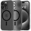 Apple iPhone 16 Pro Max Tech-Protect Magslim MagSafe Matte dėklas telefonui juodos spalvos