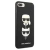 Karl Lagerfeld KLHCI8LSAKICKCBK Apple iPhone7 Plus / 8 Plus juodos spalvos kietas dėklas Saffiano Karl&Choupette