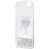 Karl Lagerfeld KLHCI8LNKHCH Apple iPhone 7/8/SE 2020 / SE 2022 sidabrinis kietas dėklas Glitter Karl Head