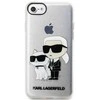 Karl Lagerfeld KLHCI8HNKCTGT Apple iPhone 7/8/SE 2020 / SE 2022 skaidrus kietas dėklas Gliter Karl&Choupette
