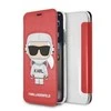 Dėklas Karl Lagerfeld KLFLBKPXKSCORE Apple iPhone X XS knygelė raudona Karl Space Cosmonaut