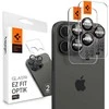Apsauginis stiklas kamerai Apple iPhone 14 Pro / 14 Pro Max / 15 Pro / 15 Pro Max / 16 Pro / 16 Pro Max / 17 Pro / 17 Pro Max Spigen Optik Pro L-Series Glas.tr „EZ FIT” kameros apsauga 2 vnt. juodas