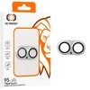 Apsauginis stiklas Tel Protect 95% AR+AF Full Metal Camera Protector on camera skirta Apple iPhone 17 sidabrinis (camera island)