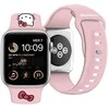 Apyrankė Apple Watch 1 / 2 / 3 / 4 / 5 / 6 / SE / 7 / 8 (38 / 40 / 41 mm) Hello Kitty Strap Silicone Kitty Head (HKAWMSCHBLP) rožinės spalvos