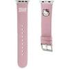 Hello Kitty apyrankė HKAWMPGKHP Apple Watch 38/40/41mm rožinės spalvos apyrankė Kitty Head