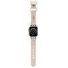 Apyrankė Apple Watch 1 / 2 / 3 / 4 / 5 / 6 / SE / 7 / 8 (38 / 40 / 41 mm) Hello Kitty dirželis silikoninis kitty galva (HKAWMSCHBLE) smėlio spalvos