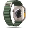 Išmaniojo laikrodžio Apple 4/5/6/7/8/SE/Ultra nailoninis dirželis, Žalios spalvos, 42/44/45/49mm