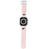 Apyrankė laikrodžiui Apple Watch 1 / 2 / 3 / 4 / 5 / 6 / SE / 7 / 8 (38 / 40 / 41 mm) Karl Lagerfeld Strap 3D Rubber Karl&Choupette Heads (KLAWMSLKCNP) rožinės spalvos