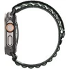 Apyrankė Spigen WBF1 Strap for Apple Watch 44 / 45 / 46 / 49 mm – juodos spalvos and žalios spalvos
