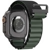 Apyrankė Spigen WBF1 Strap for Apple Watch 44 / 45 / 46 / 49 mm – juodos spalvos and žalios spalvos