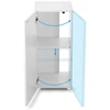Aquael Optibent 70 balta spintelė 39x39x90cm
