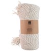 Articasa Arti Casa - Herringbone Cotton Blanket 130x170 cm rusvai gelsvas / Baltas