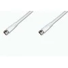 ASSMANN Sat Antenna Cable, F/M to F/M, Straight, double shielded, Braiding 96×0.12, 90DB Length 2.0M, baltas, AK-SAT-002-S