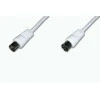 ASSMANN TV Antenna Cable, IEC/M to IEC/F, Straight, 9.5MM, double shielded, Braiding 96×0.12, 90DB Length 5.0M, baltas