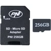 Atminties kortelė 2 dalių PNI 256GB MicroSD atminties kortelių rinkinys su Class 10 SD adapteriu, 80 Mb/s, V30