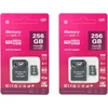 Atminties kortelė 2 dalių PNI 256GB MicroSD atminties kortelių rinkinys su Class 10 SD adapteriu, 80 Mb/s, V30
