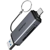 Atminties kortelė BENFEI kortelių skaitytuvas 2 viename USB-C USB-A 3.0, skirtas SD Micro SD, juodas