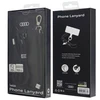Audi virvelė telefonui 120cm 6mm crossbody juodos spalvos AU-CBL6-R8/D1-BK