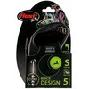 Flexi Black Design S pavadėlis šunims iki 12kg virvinis 5m juodos spalvos
