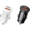 Automobilinis įkroviklis 30W QC USB + USB-C PD Remax Siya Series RCC358 juodos spalvos