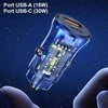 USAMS automobilinis įkroviklis 1xUSB+1xUSB-C C32 30W Fast Charge mėlynas CC164CC02 (US-CC164)