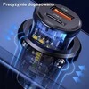 USAMS automobilinis įkroviklis 1xUSB+1xUSB-C C32 30W Fast Charge juodas CC164CC01 (US-CC164)