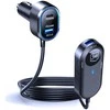 3Mk apsaugos priedai - 3mk dvigubas automobilinis įkroviklis 135W PD QC PPS USB 2A4C Juodas/Pilkas