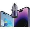 USAMS automobilinis įkroviklis C39 USB+USB-C 60WFast Charge juodas CC208CC01 (US-CC208)