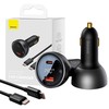 Automobilinis įkroviklis Baseus Superme USB USB-C 140W - juodas