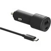 Automobilinis įkroviklis Motorola TurboPower 45W Dual USB-A/USB-C su kabeliu USB-C 1m juodos spalvos