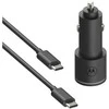 Automobilinis įkroviklis Motorola TurboPower 45W Dual USB-A/USB-C su kabeliu USB-C 1m juodos spalvos