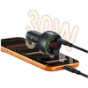 Automobilinis įkroviklis USAMS CC328 30W 1xUSB-A 1xUSB-C Bluetooth FM tarnish