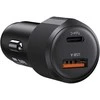 Automobilinis įkroviklis USAMS YT Series CC283 60W 1xUSB-A 1xUSB-C juodos spalvos