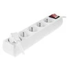 AW-Tools AWTOOLS NAMŲ pratęsimo kabelis, Baltas, 5 LIZDAI, 3,0 m, SU ĮŽEMINIMU, JUNGIKLIU