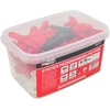 AW-Tools AWTOOLS GATAVINĖ PLYTELIŲ LYGIAVIMO SISTEMA 1,0mm 150+50vnt.+REG. REIKMENYS (GATAVINĖ 5-15mm + PLEIŠTAS + REIKMENYS)