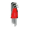 AW-Tools AWTOOLS RAKTAI ŠEŠIAKAMPIAI HEX/ 2,0-12,0mm/ 10vnt./ SU RUTULINE GALVUTE ILGI Juodas LINE