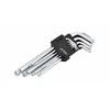 AW-Tools AWTOOLS ŠEŠIAKAMPIAI RAKTAI (HEX) /1,5-10,0mm/ 9vnt. SU RUTULINE GALVUTE