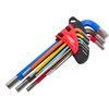AW-Tools AWTOOLS ŠEŠIAKAMPIAI RAKTAI HEX / 1,5-10,0 mm / 9 vnt. Juodas LINE