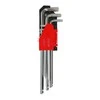 AW-Tools AWTOOLS ŠEŠIAKAMPIAI RAKTAI HEX /1,5-10,0mm/ 9vnt. SU RUTULINE GALVUTE ILGI Juodas LINE