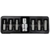 AW-Tools AWTOOLS TORX antgalių rinkinys 7 vnt. T25-T55 + ADAPTER Juodas LINE