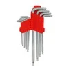 AW-Tools AWTOOLS TORX RAKTAI SU IMBUSU / T10-T50 / 9 vnt. / ILGI Juodas LINE